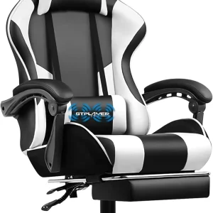 Ergonomic Gaming Chair with Footrest