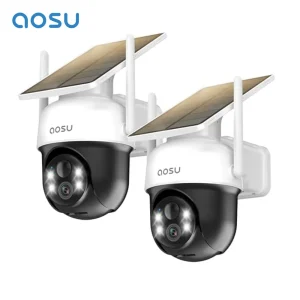 Renewed AOSU 2/4/6/8pcs 3MP Solar Camera